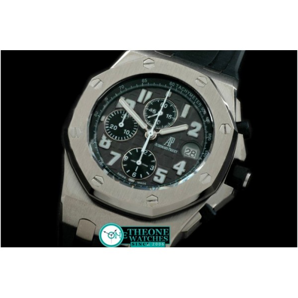 Audemars Piguet - Royal Oak Chronograph TI/RU Grey/Blk A-7750Sec@12