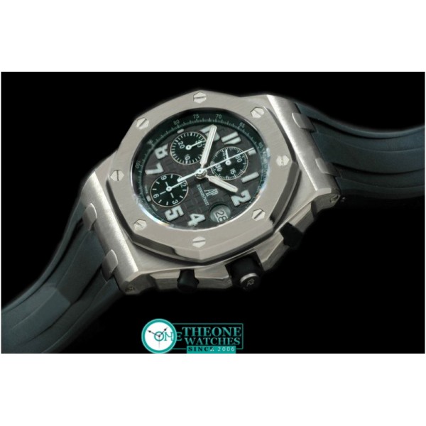 Audemars Piguet - Royal Oak Chronograph TI/RU Grey/Blk A-7750Sec@12