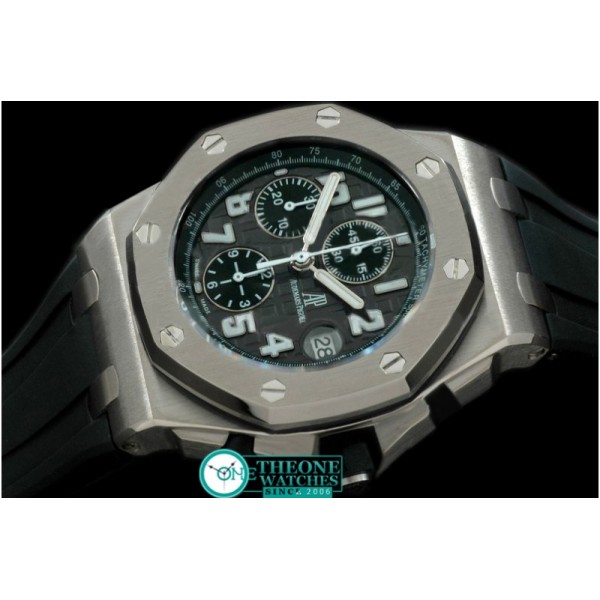 Audemars Piguet - Royal Oak Chronograph TI/RU Grey/Blk A-7750Sec@12