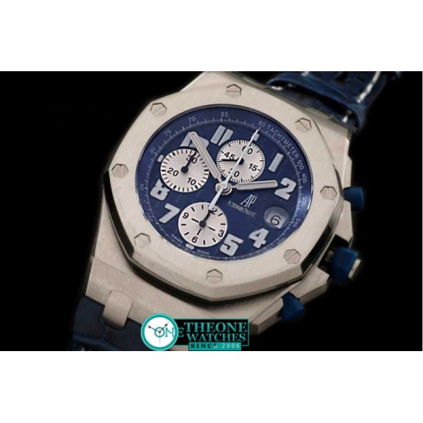 Audemars Piguet - Royal Oak Chronograph SS/LE Blue A-7750 Sec@12