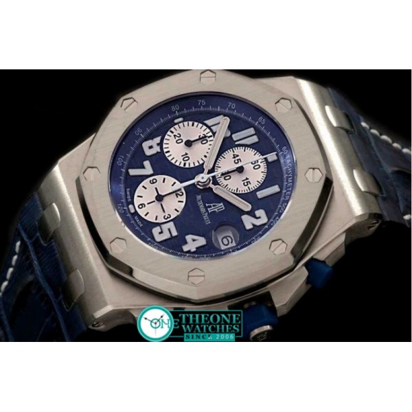 Audemars Piguet - Royal Oak Chronograph SS/LE Blue A-7750 Sec@12