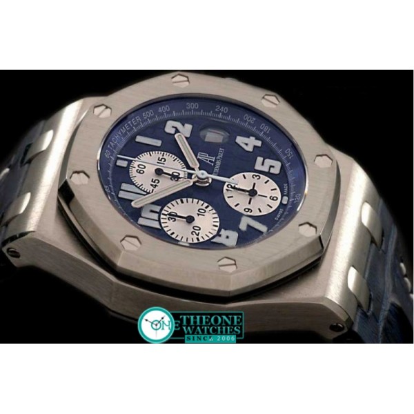 Audemars Piguet - Royal Oak Chronograph SS/LE Blue A-7750 Sec@12