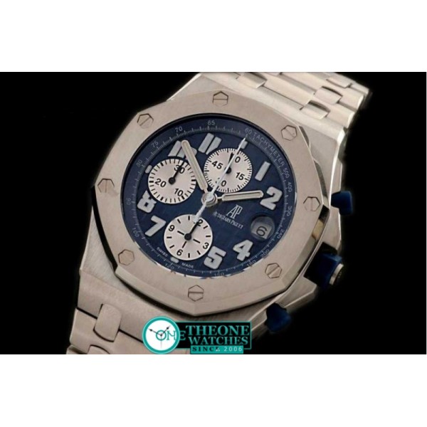 Audemars Piguet - Royal Oak Chronograph SS/SS Blue Wht A-7750 Sec@12