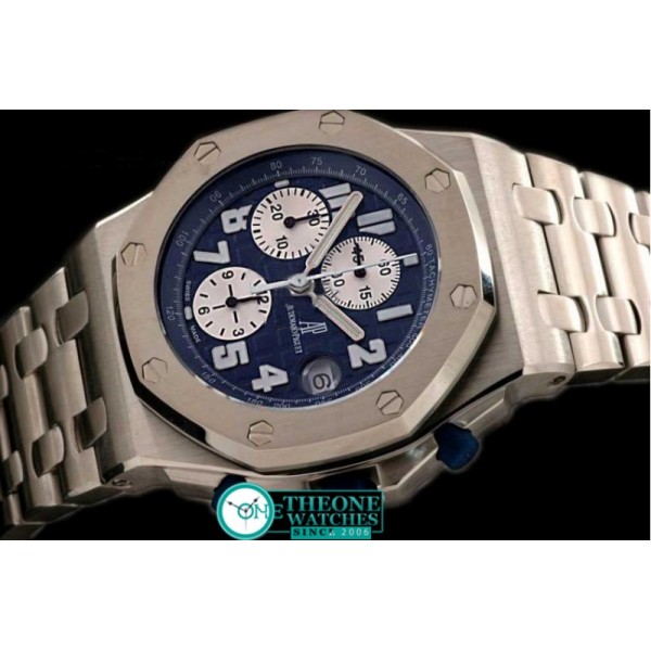 Audemars Piguet - Royal Oak Chronograph SS/SS Blue Wht A-7750 Sec@12