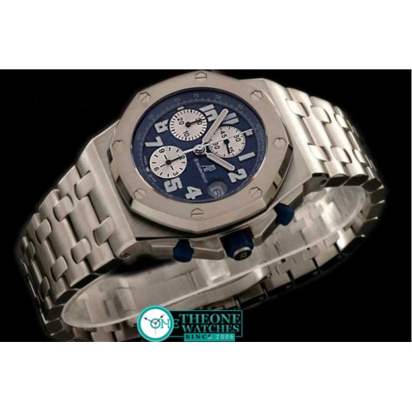 Audemars Piguet - Royal Oak Chronograph SS/SS Blue Wht A-7750 Sec@12