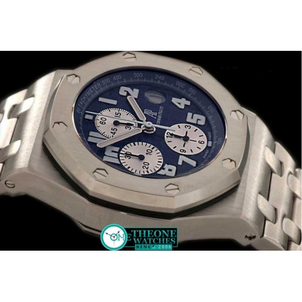 Audemars Piguet - Royal Oak Chronograph SS/SS Blue Wht A-7750 Sec@12