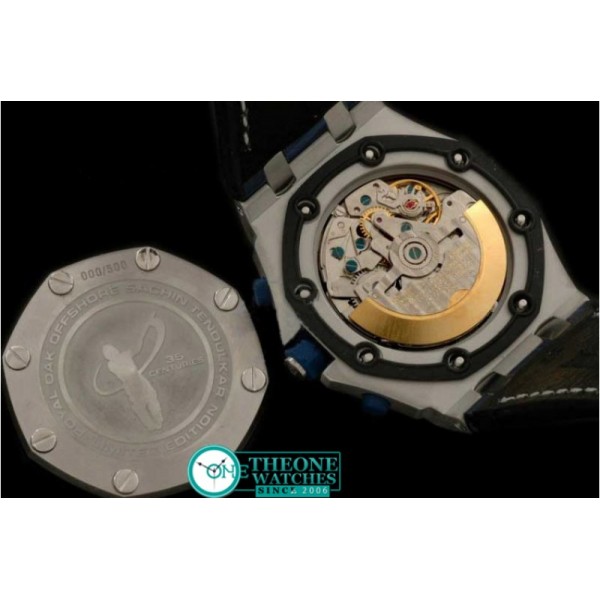 AUDEMARS PIGUET - Royal Oak Chronograph SS/LE Wht/Blue A-7750 Sec@12