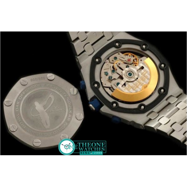 AUDEMARS PIGUET - Royal Oak Chronograph SS/SS Wht/Blue A-7750 Sec@12