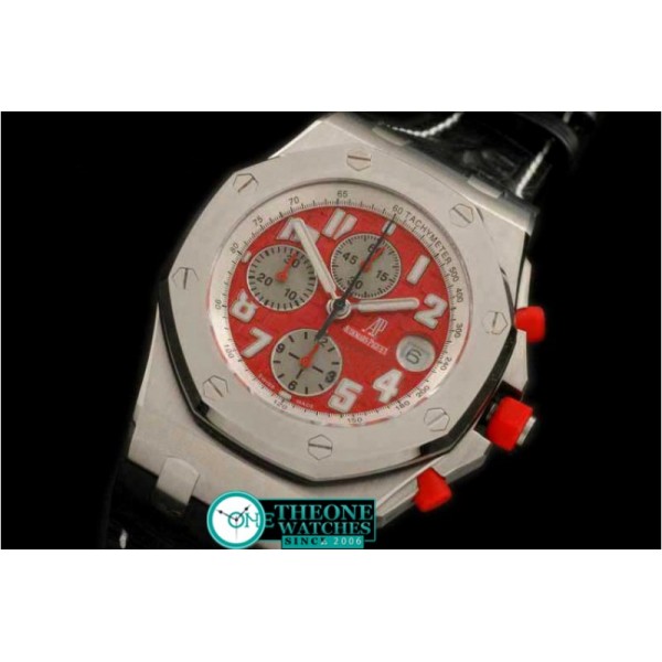 AUDEMARS PIGUET - Royal Oak Chronograph SS/LE Red/Grey A-7750 Sec@12