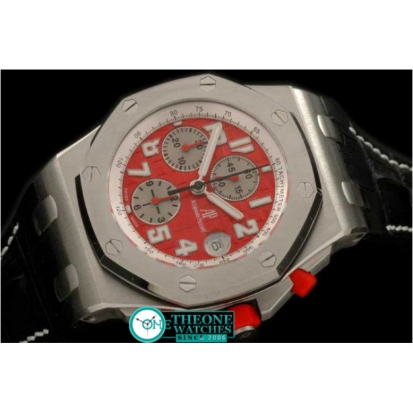 AUDEMARS PIGUET - Royal Oak Chronograph SS/LE Red/Grey A-7750 Sec@12