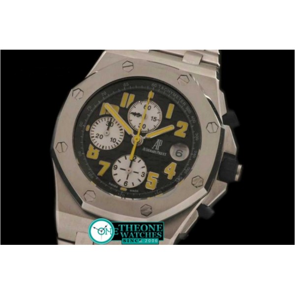 Audemars Piguet - Royal Oak Chronograph SS/SS Blk/Yel A-7750 Sec@12