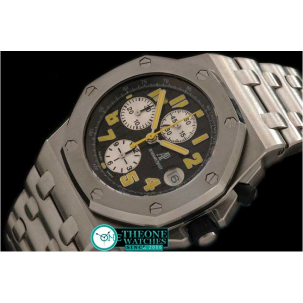 Audemars Piguet - Royal Oak Chronograph SS/SS Blk/Yel A-7750 Sec@12