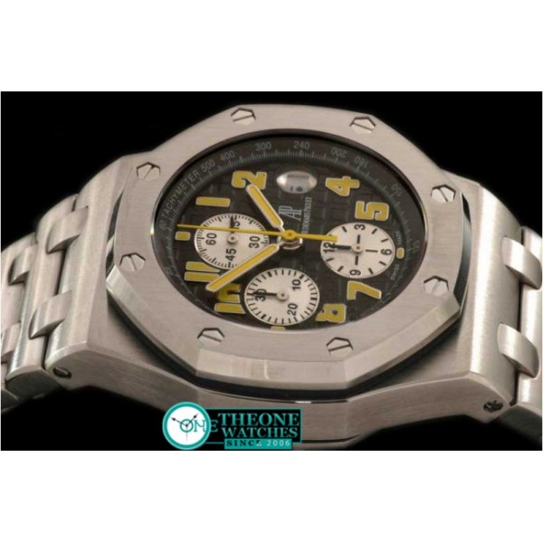 Audemars Piguet - Royal Oak Chronograph SS/SS Blk/Yel A-7750 Sec@12