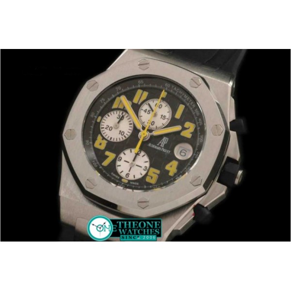 Audemars Piguet - Royal Oak Chronograph SS/RU Blk/Yel A-7750 Sec@12