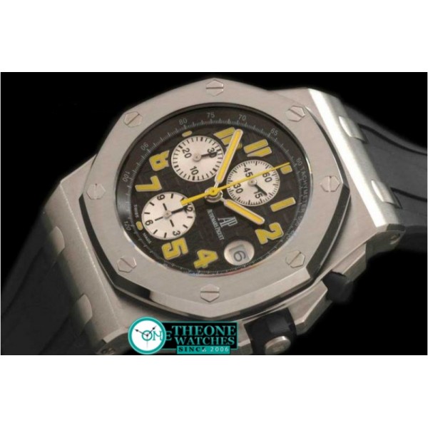 Audemars Piguet - Royal Oak Chronograph SS/RU Blk/Yel A-7750 Sec@12