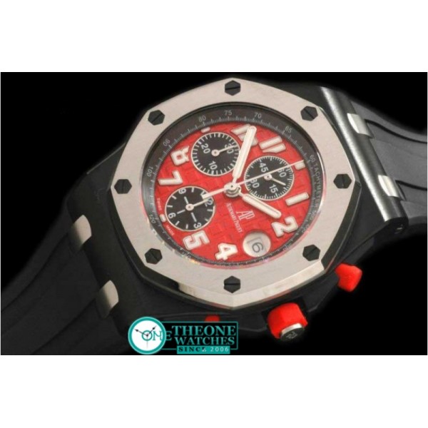 Audemars Piguet - Royal Oak Chronograph SS/RU FI Red A-7750 Sec@12