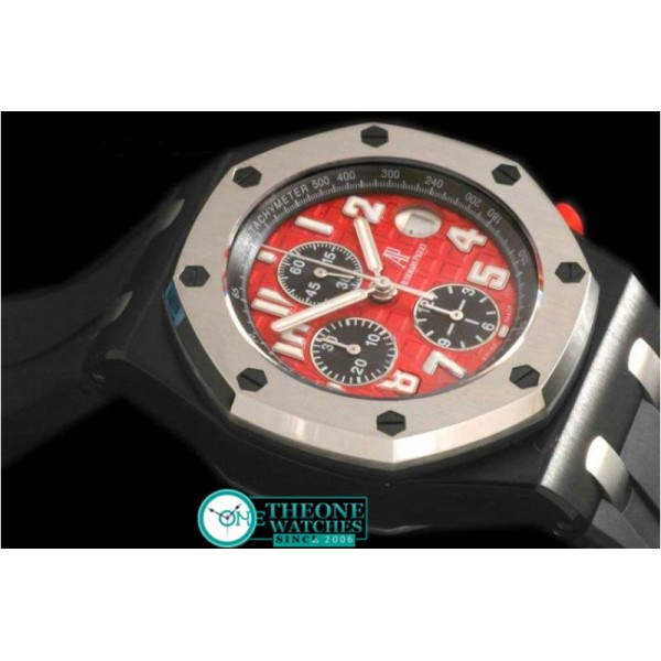 Audemars Piguet - Royal Oak Chronograph SS/RU FI Red A-7750 Sec@12