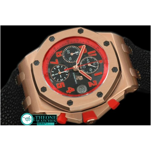 Audemars Piguet - Royal Oak Chronograph RG/LE Black A-7750