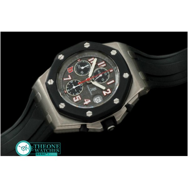 Audemars Piguet- Royal Oak Chronograph TI/RU Grey/Blk A-7750 Sec@12