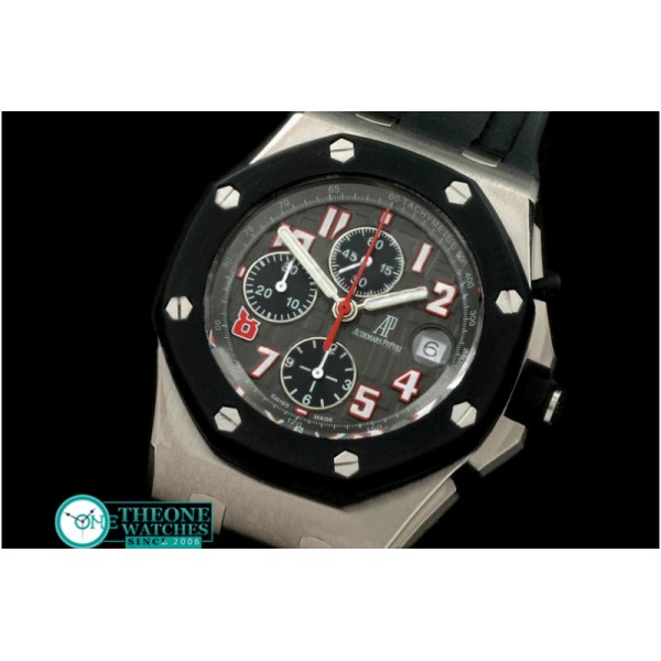 Audemars Piguet- Royal Oak Chronograph TI/RU Grey/Blk A-7750 Sec@12