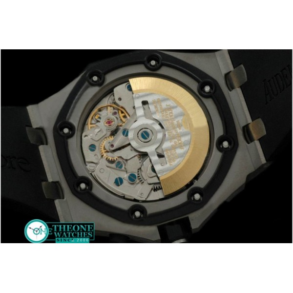 Audemars Piguet- Royal Oak Chronograph TI/RU Grey/Blk A-7750 Sec@12