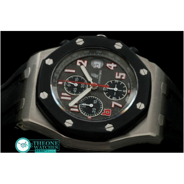 Audemars Piguet- Royal Oak Chronograph TI/RU Grey/Blk A-7750 Sec@12