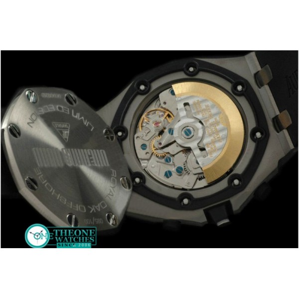 Audemars Piguet- Royal Oak Chronograph TI/RU Grey/Blk A-7750 Sec@12