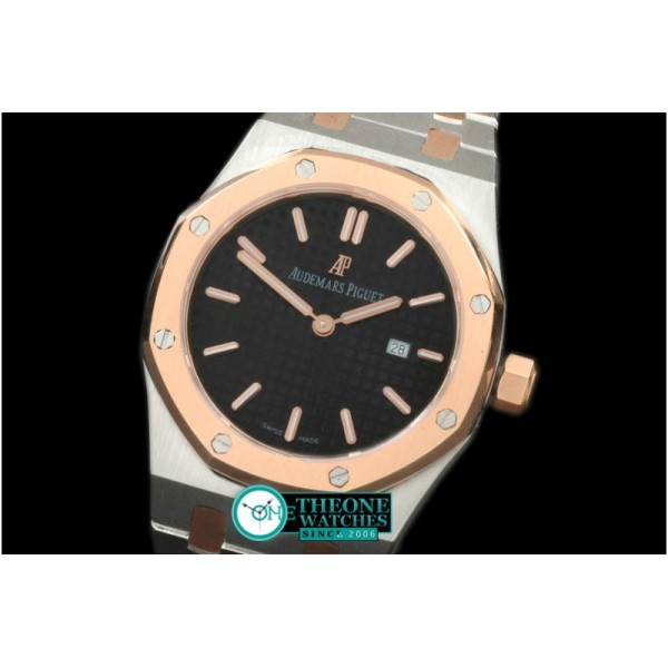 Audemars Piguet - Royal Oak Ladies SS/RG Black S-Qtz