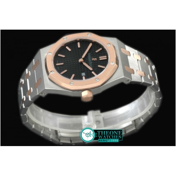 Audemars Piguet - Royal Oak Ladies SS/RG Black S-Qtz