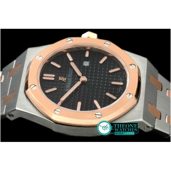 Audemars Piguet - Royal Oak Ladies SS/RG Black S-Qtz