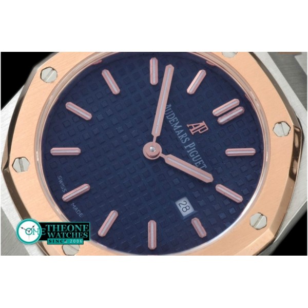 Audemars Piguet - Royal Oak Ladies SS/RG Blue S-Qtz