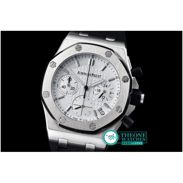 Audemars Piguet - Royal Oak Ladies Chronograph SS/RU White VK Qtz