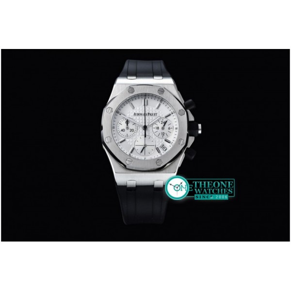 Audemars Piguet - Royal Oak Ladies Chronograph SS/RU White VK Qtz