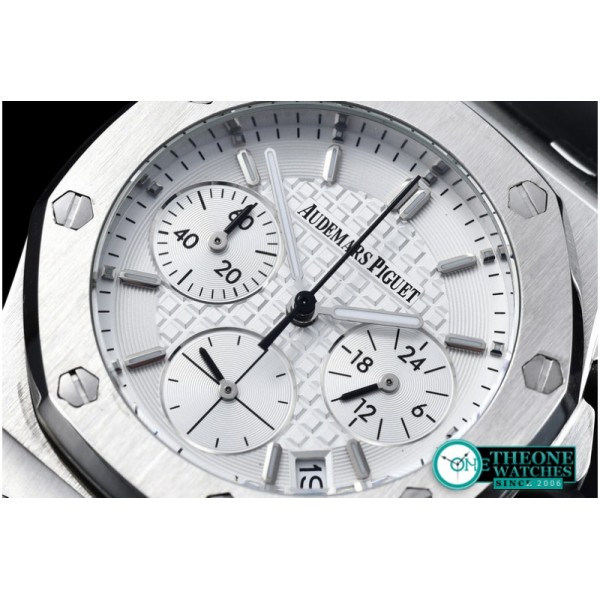 Audemars Piguet - Royal Oak Ladies Chronograph SS/RU White VK Qtz