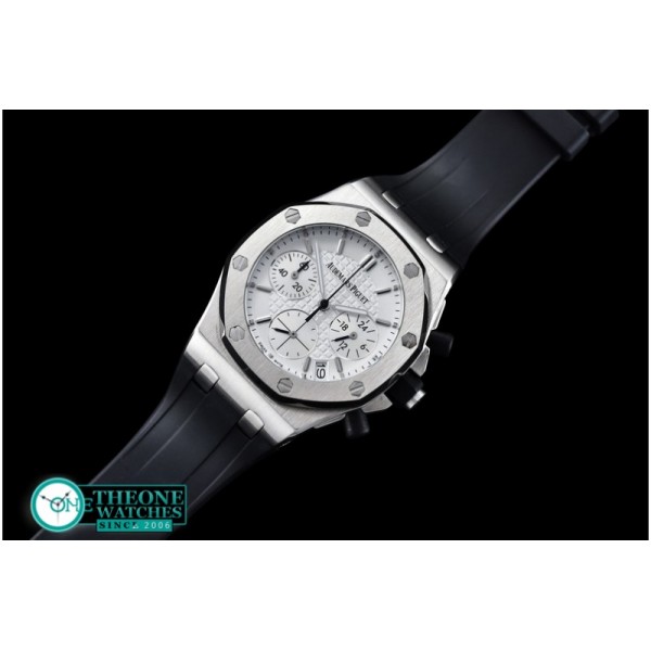 Audemars Piguet - Royal Oak Ladies Chronograph SS/RU White VK Qtz