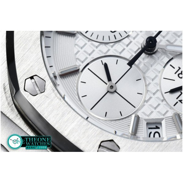 Audemars Piguet - Royal Oak Ladies Chronograph SS/RU White VK Qtz