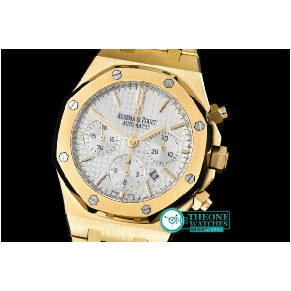 Audemars Piguet - Royal Oak Chronograph Ref 26320 YG/YG White A-7750