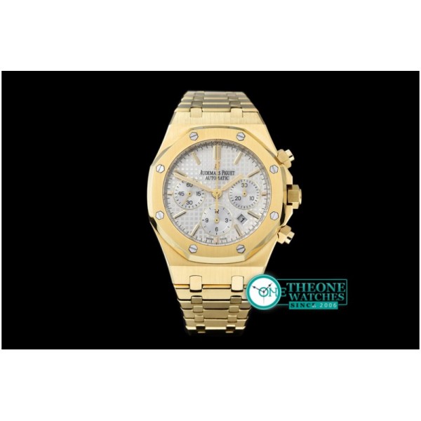 Audemars Piguet - Royal Oak Chronograph Ref 26320 YG/YG White A-7750