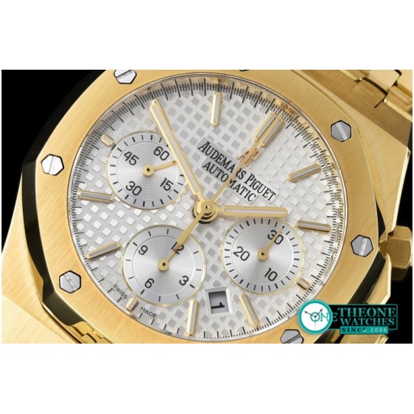 Audemars Piguet - Royal Oak Chronograph Ref 26320 YG/YG White A-7750