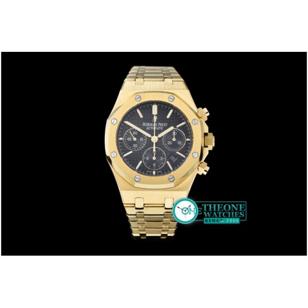 Audemars Piguet - Royal Oak Chronograph Ref 26320 YG/YG Black A-7750