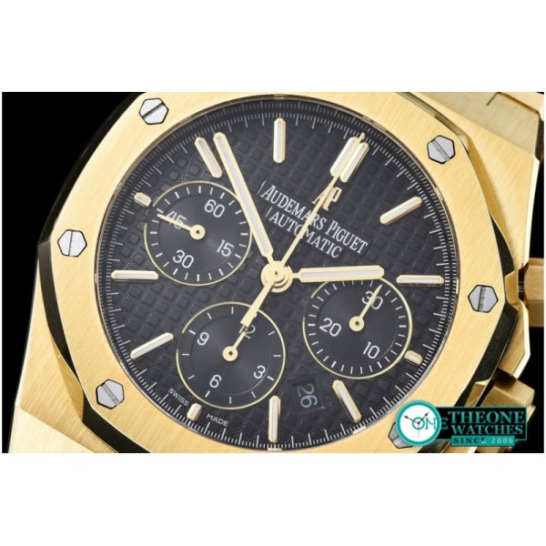 Audemars Piguet - Royal Oak Chronograph Ref 26320 YG/YG Black A-7750