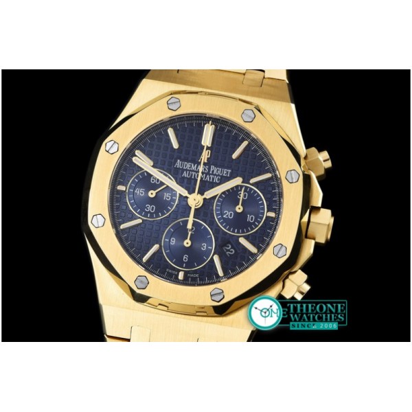 Audemars Piguet - Royal Oak Chronograph Ref. 26320 YG/YG Blue A-7750