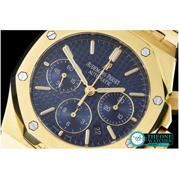 Audemars Piguet - Royal Oak Chronograph Ref. 26320 YG/YG Blue A-7750