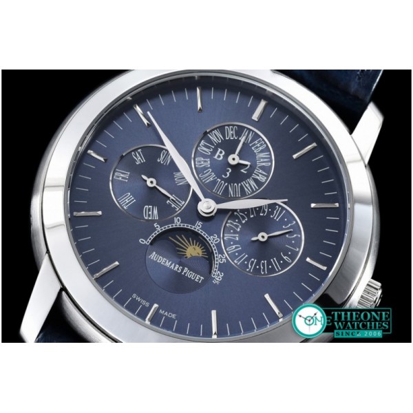 Audemars Piguet - Jules Audemars Pert. Calendar SS/LE Blue A-2813