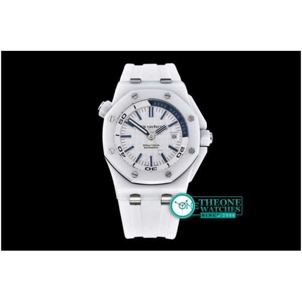 Audemars Piguet - Royal Oak Diver CER/RU White/Blue JHF A2813 Mod3120