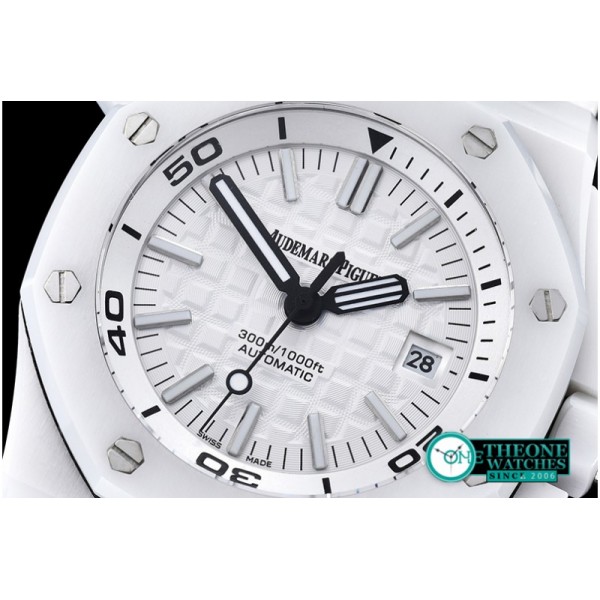 Audemars Piguet - Royal Oak Diver CER/RU White/White JHF A2813 Mod3120