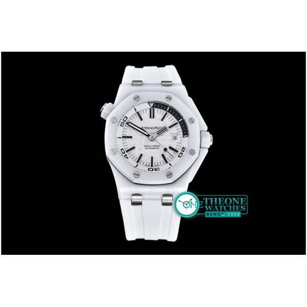 Audemars Piguet - Royal Oak Diver CER/RU White/Black JHF A2813 Mod3120