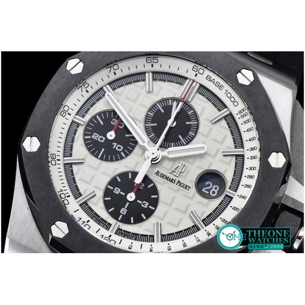 Audemars Piguet - Royal Oak Offshore Novelty SS/RU White Noob A7750 secs@12