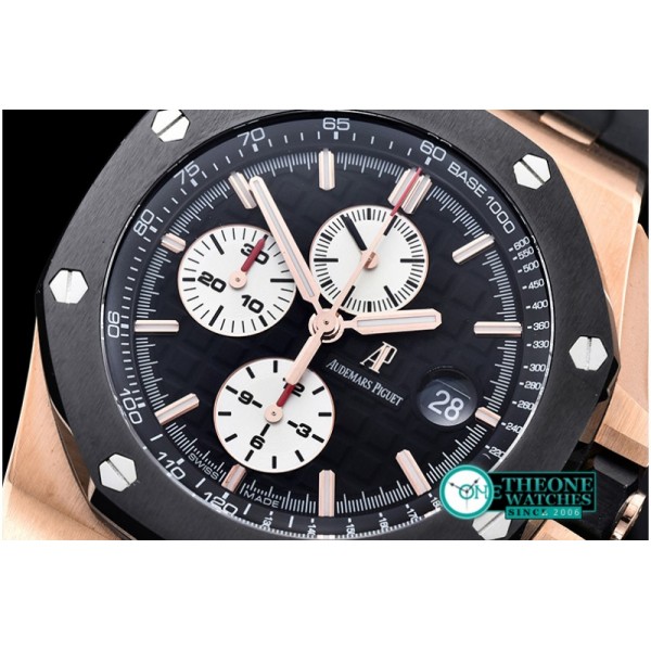 Audemars Piguet - Royal Oak Offshore Novelty RG/RU Black Noob A7750 secs@12