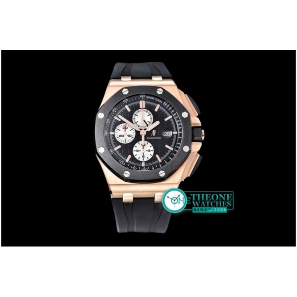 Audemars Piguet - Royal Oak Offshore Novelty RG/RU Black Noob A7750 secs@12